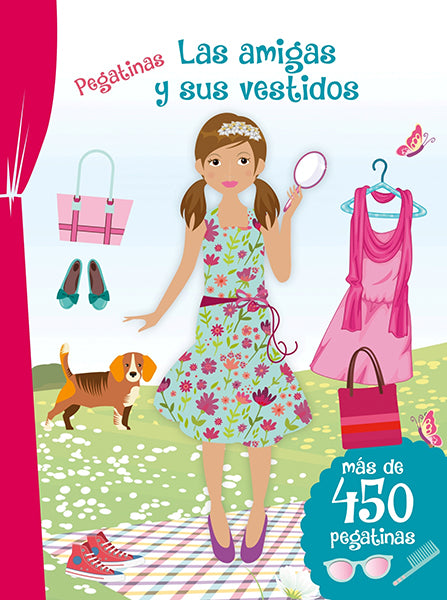 Pegatinas: las amigas y sus vestidos
