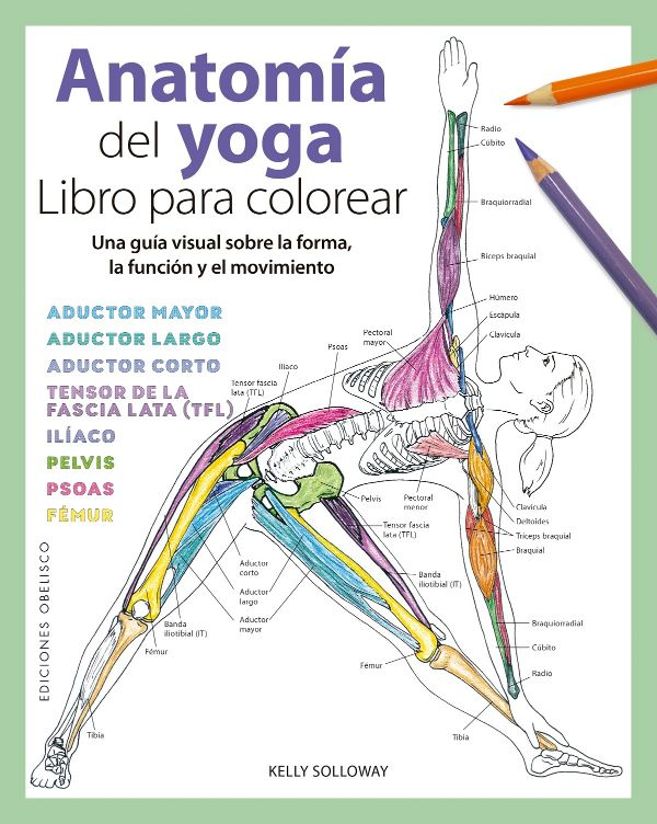 Anatomía del yoga. Libro para colorear