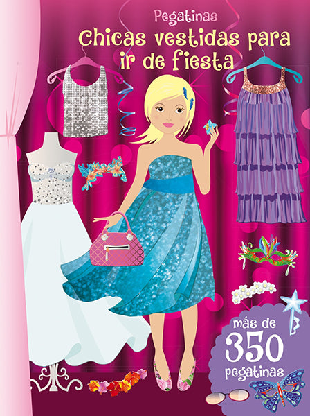 Pegatinas: chicas vestidas para ir de fiesta
