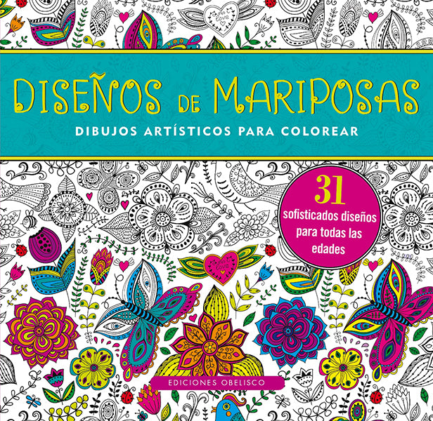 Diseños de mariposas. Dibujos artísticos para colorear