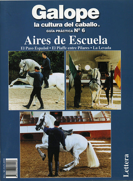 Aires de escuela. El paso español, el piaffe entre pilares. La levada